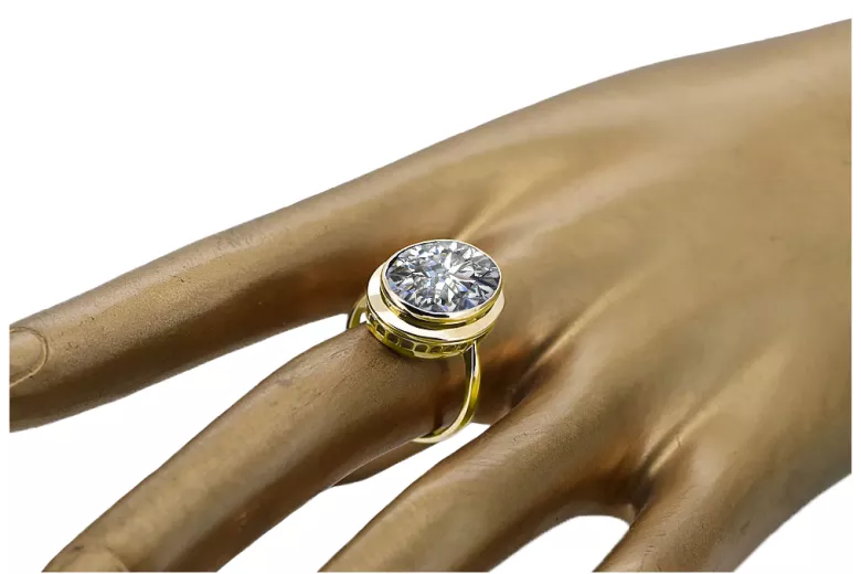 14k žlté zlato Cyrkónia  Vintage craft vrc285y